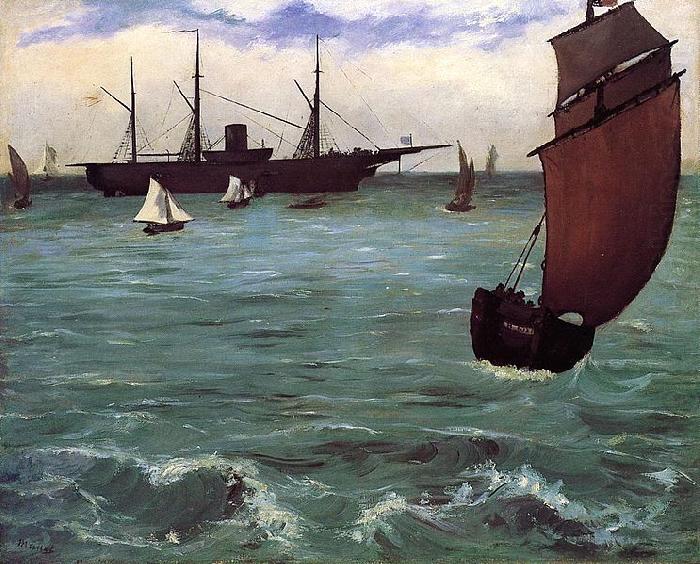 Kearsarge at Bologne, Edouard Manet